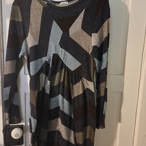 Chic Soul Multicolor Chevron Dress